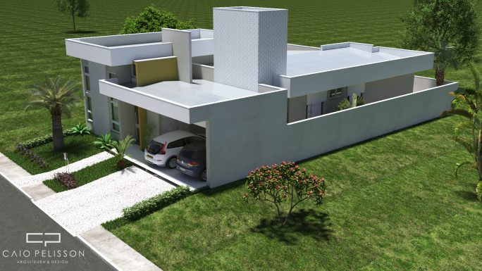 projeto casa moderna villa daquila 11x30 piracicaba reta telhado embutido
