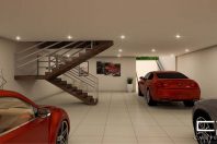 projeto sobrado moderno 10×25 garagem subsolo alto padrão condomínio Sorocaba