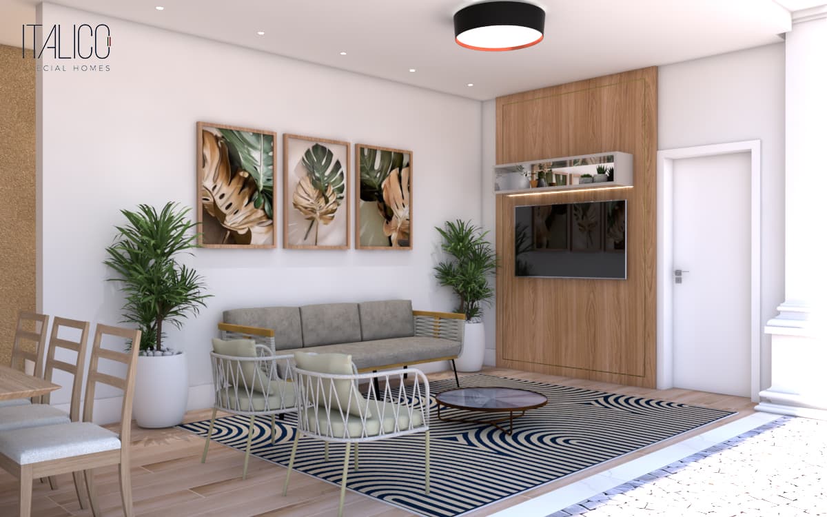 Área Gourmet Neoclássica Refinada com Luminárias Pendentes